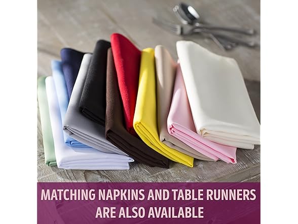 LA Linen Polyester Poplin Washable Rectangular Tablecloth