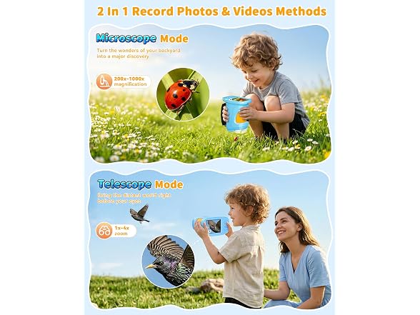 Kids Borescope 1000X 4K Mini Microscope