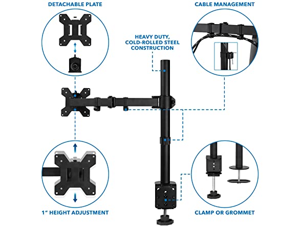 Single Monitor Arm Mount