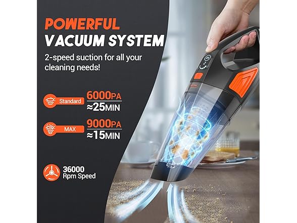 Jeshow Handheld Vacuum Cordless