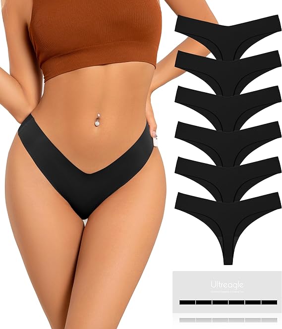 Women's 12 Pack Seamless Thong Panties - Gallery 5