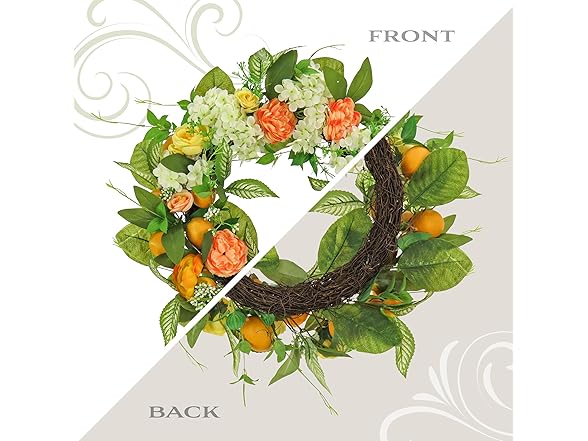 National Tree Company 24" Artificial Wreath with Lemons