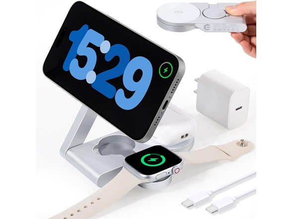 Foldable 3-in-1 Charging Station for Apple Devices