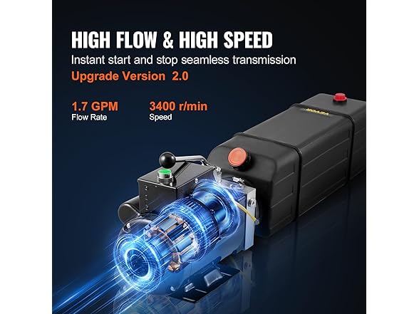 VEVOR Hydraulic Pump 2950 PSI 60HZ Hydraulic Power Unit 3 HP 220V Hydr
