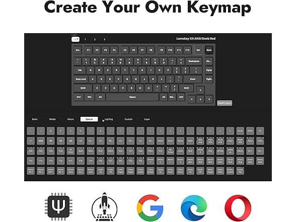 LEMOKEY X4 QMK Wired Mechanical Keyboard