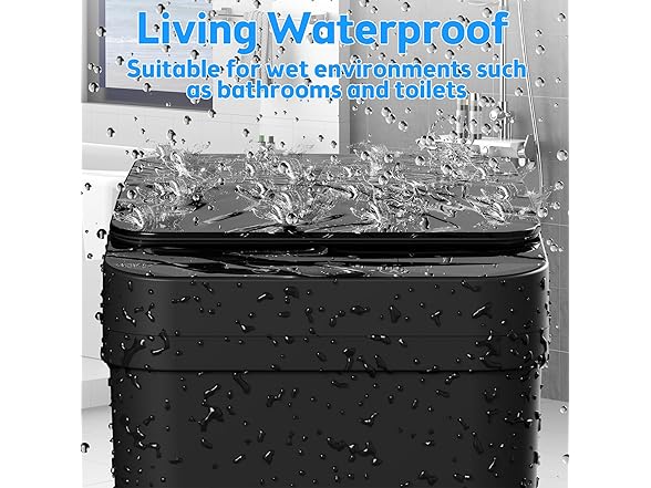 KOEYLE Bathroom Trash Can with Lid, 2PK