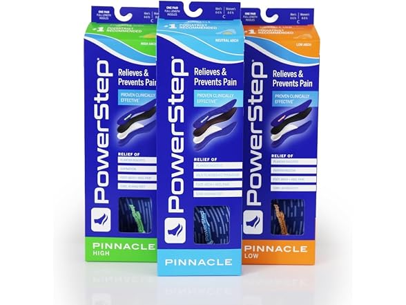 PowerStep Pinnacle Arch Support Insoles