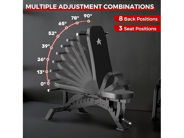 STACOO Adjustable Weight Bench 1300LBS