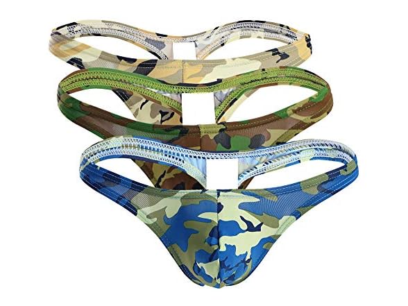 Tesoon Men (L) Sexy Thong Underwear Low Briefs