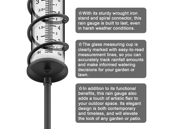 Rain Gauge Outdoor Dual-scale
