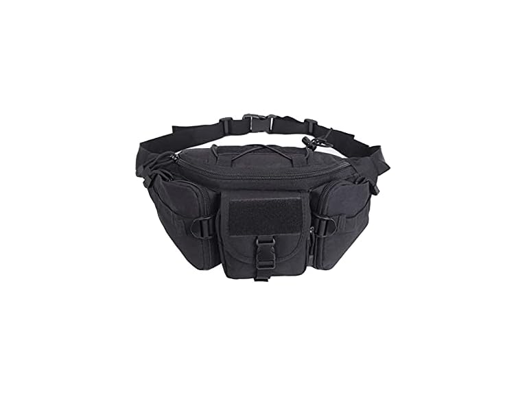 Fanny Pack Waterproof Oxford Waist Bag, Multi Pockets Travel Hiking Running Sports Portable Belt Durable Hip Pack, Outdoor Climbing