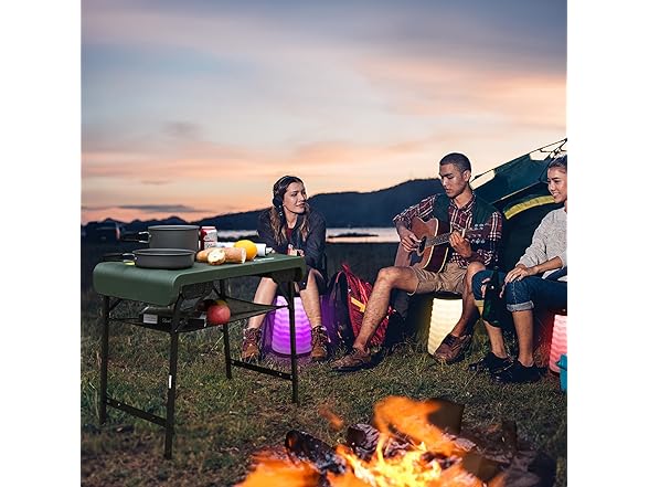VILLEY Camping Table Collapsible Stools Set