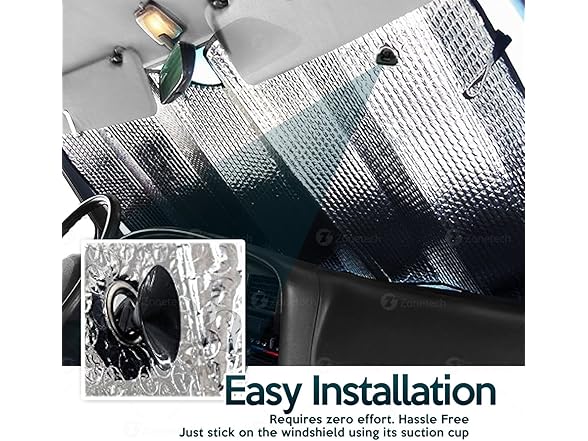 Zone Tech SS0006 Silver Car Foldable Sun Shade Silver