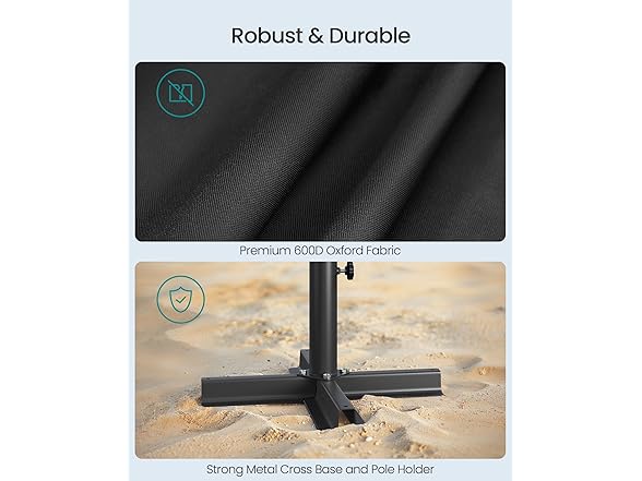 SONGMICS UGUB0041B01 Umbrella Base, Round, Black