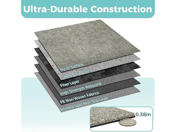 jxgzyy 12Pcs Carpet Tiles 20x20 Padding
