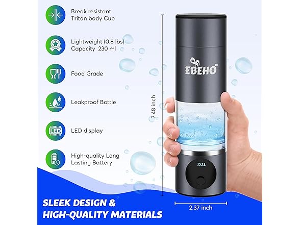 EBEHO Hydrogen Water Bottle Generator