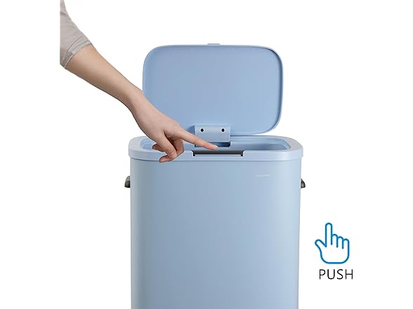 happimess Tammi Kitchen 14.5-Gallon Slim Metal  Trash Can