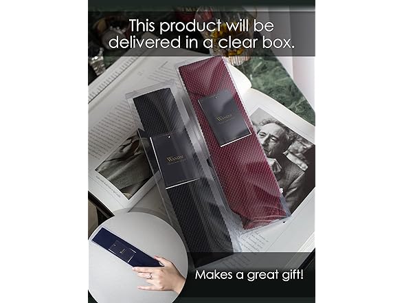 WANDM Men's Knit Tie Slim Skinny Square