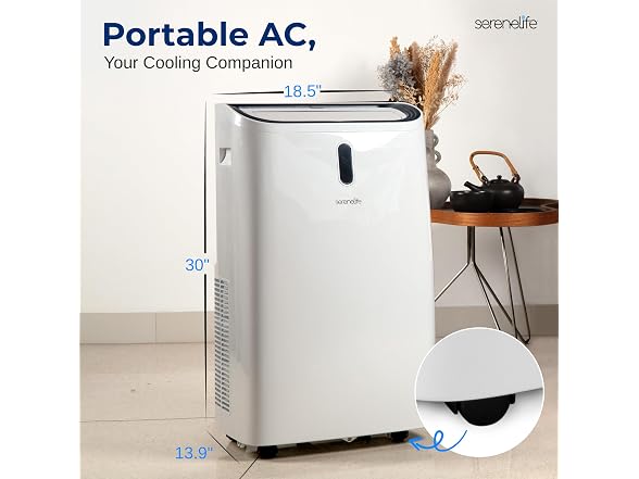 SereneLife Portable Air Conditioner, 14000 BTU ASHRAE