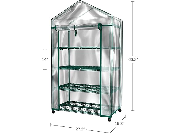 Home-Complete 4 Tier Mini Greenhouse