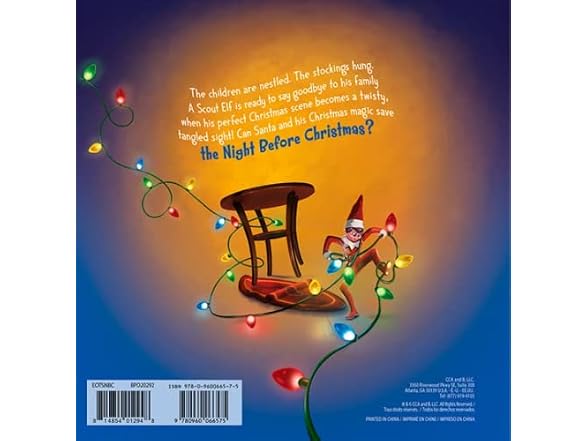 Elf On The Shelf Night Before Christmas Storybook and Blue Eye Boy