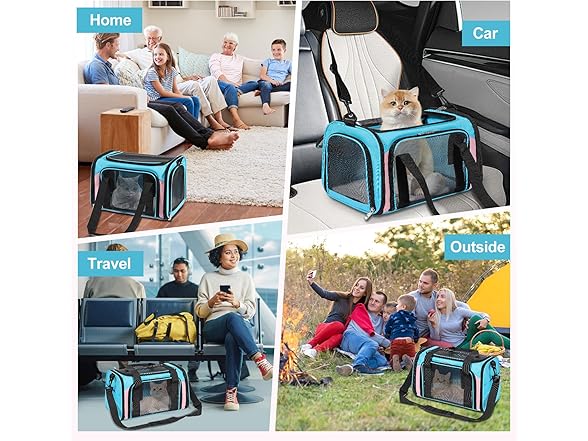 Discala Cat Dog Carrier Up to 15 Lbs