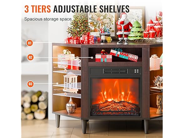 VEVOR Electric Fireplace TV Stand