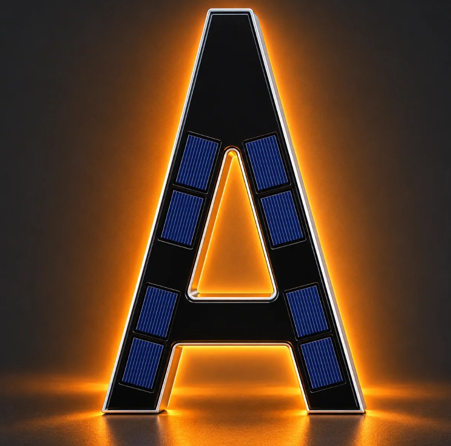 Infinite Basics Solar LED House Number Sign – 6.7" (0-9, A-D) - Gallery 25