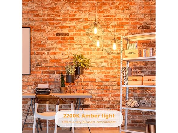 Brightever Warm Light Bulbs 60 Watt Equivalent, 6PK