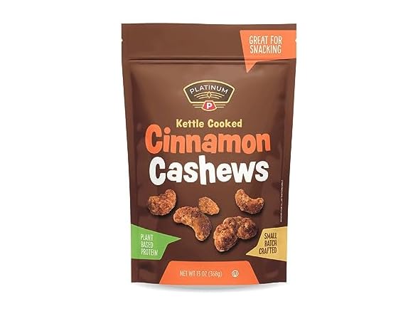 Platinum Cinnamon Cashews 13 oz