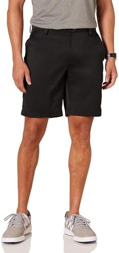 Amazon Essentials Men's Slim-Fit Stretch Golf Short, Black, 40