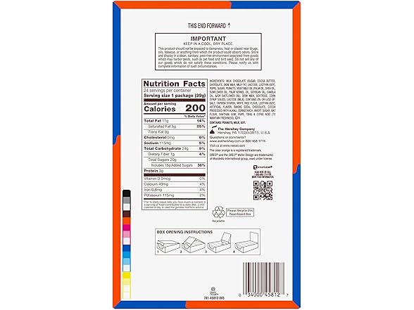 Reeses Oreo Milk Choc White Creme 24ct