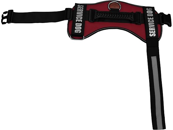 ALBCORP Service Dog Vest Harness Medium, Maroon