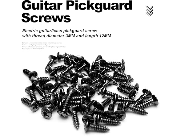 100Pack Guitar & Bass Pickguard Screws