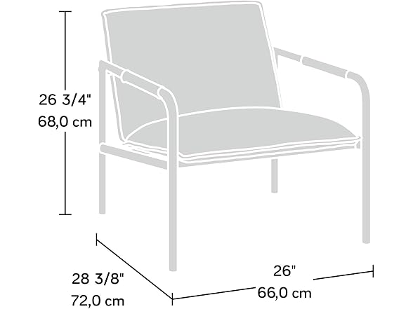 Sauder Boulevard Cafe Metal Lounge Chair