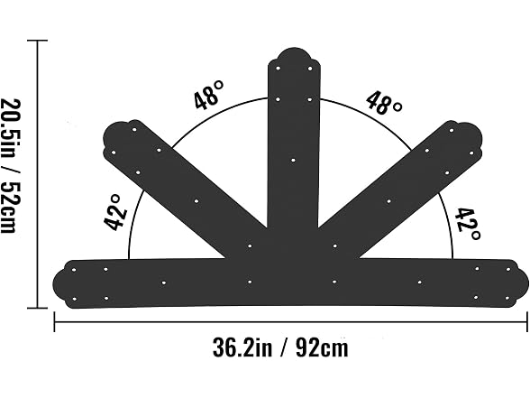 Gable Plate, Black Powder-Coated Truss Connector