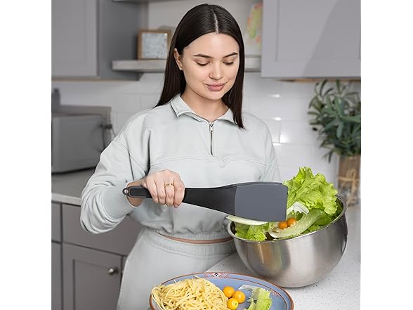 Fox Run 3-In-1 Black Nylon Spatula