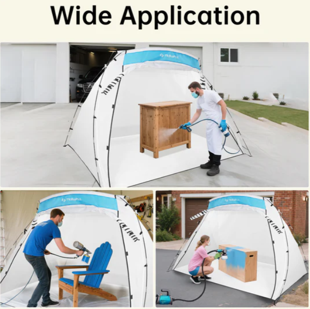 TILSWALL Paint Booth White, 8.86 x5.91 x5.58 ft - Gallery 11