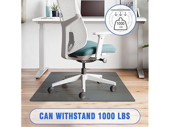 NeuType Glass Chair Mat, 36"x36"x1/5"