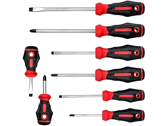 Screwdriver Set, Assorted, 8-Piece