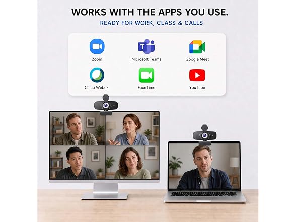 AEICIK 1080P Webcam Privacy Cover USB-C