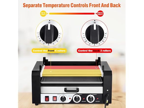 Commercial 7-Roller Hot Dog Machine 