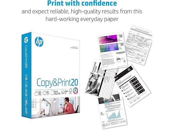 HP Printer Paper | 8.5 x 11 Paper | Copy &Print 20 lb | 1 