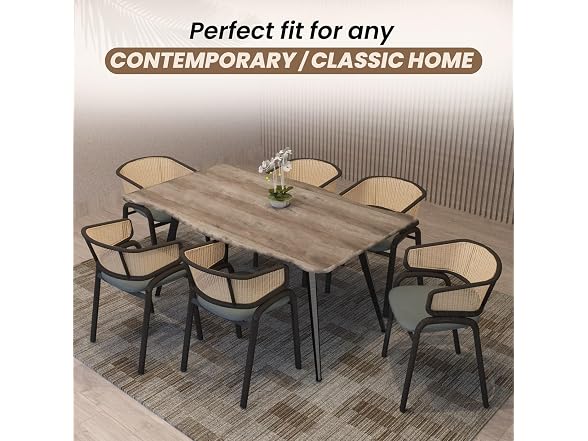 Leisuremod EC20GR-L Ervilla Leather Dining Chairs