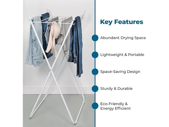 Honey-Can-Do Easy-Fold Collapsible Clothes Drying Rack
