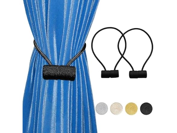 JoySusie 2 Pack Magnetic Curtain Tieback