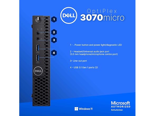 Dell OptiPlex 3070 Micro PC, i5-9500, 8GB/250GB