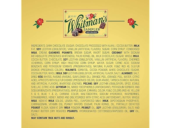 Whitmans Sampler Dark Choc Gift Box 10oz