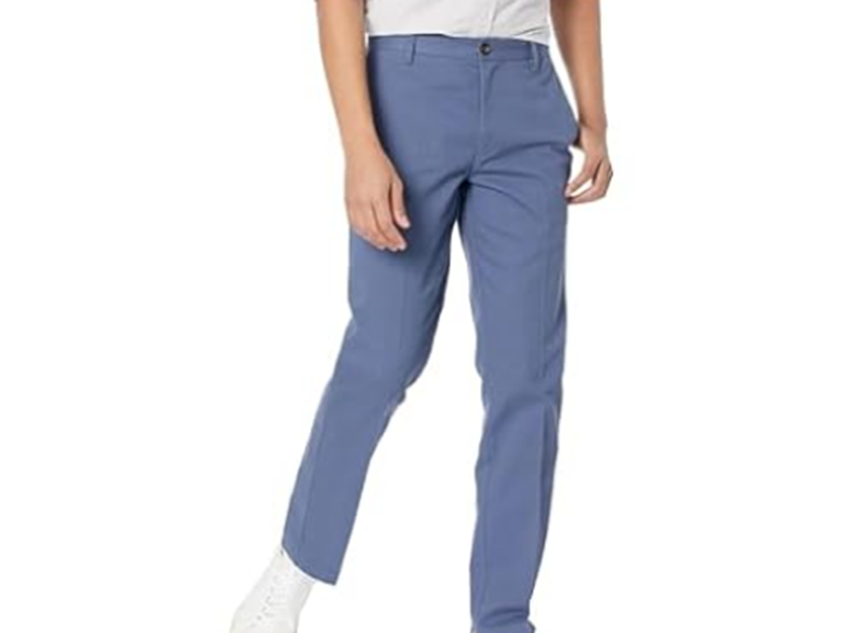 Amazon Essentials Men's Slim-Fit Wrinkle-Resistant Flat-Front Chino Pant, Indigo, 33W x 32L