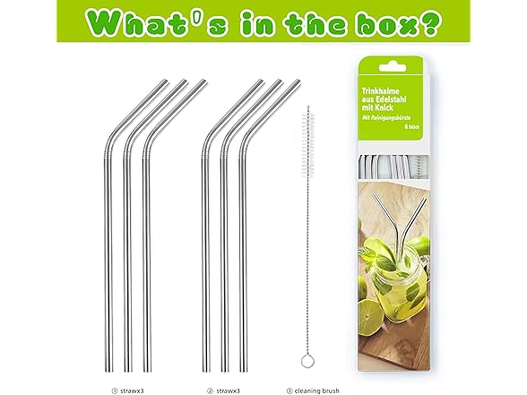 Reusable Stainless Steel Metal Straws